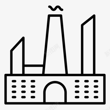 工厂电力工业发电图标