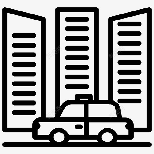 城市交通汽车标志svg_新图网 https://ixintu.com 城市交通 汽车 标志 优步 出租车