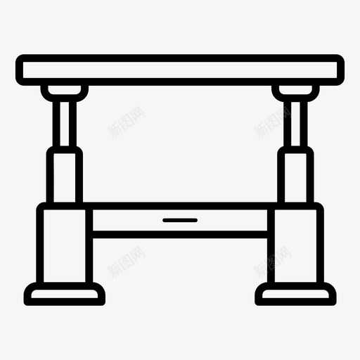 立式办公桌家具家居内饰svg_新图网 https://ixintu.com 立式 办公桌 家具 家居 内饰 桌子 家居装饰 线条 图标