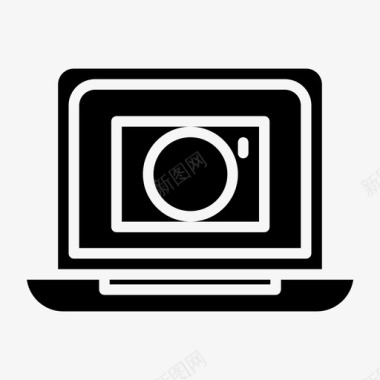 笔记本电脑摄像头图像照片图标