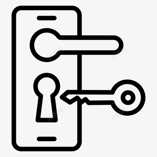 门把手门锁门保护svg_新图网 https://ixintu.com 门把 把手 门锁 锁门 保护 安全 酒店 向量 图标
