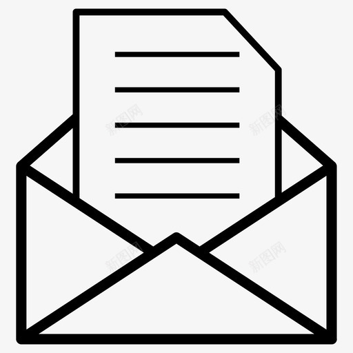 信息商务信息信件svg_新图网 https://ixintu.com 信息 商务 信件 邮件 打开 信封 图标 集合