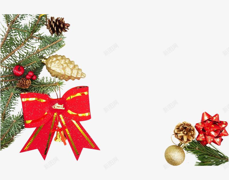 圣诞节装饰植物边框png免抠素材_新图网 https://ixintu.com 圣诞节 植物 装饰 设计师 边框