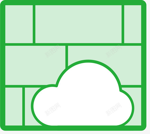 浅绿云防火墙svg_新图网 https://ixintu.com 浅绿 防火墙