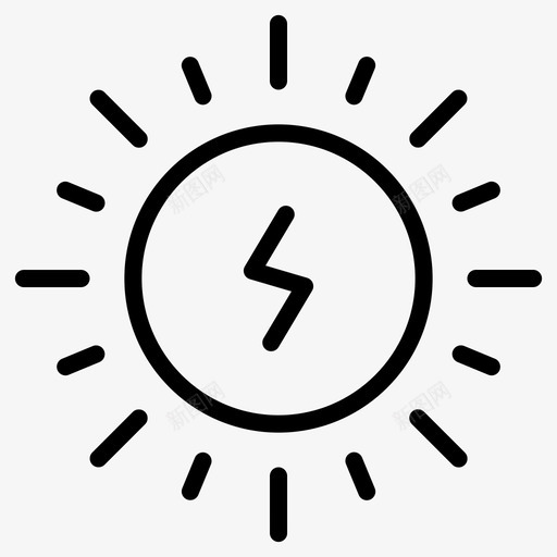 太阳能电力杂项007线svg_新图网 https://ixintu.com 太阳能 电力 杂项