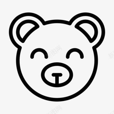 快乐熊表情符号图标