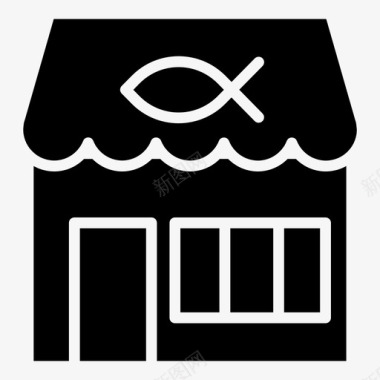 水族馆商店水产装饰图标