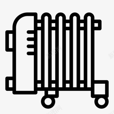 散热器加热器电器空调图标