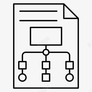 层次结构图表文档图标