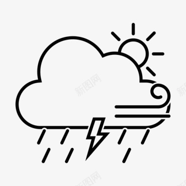 雷雨大风云天图标