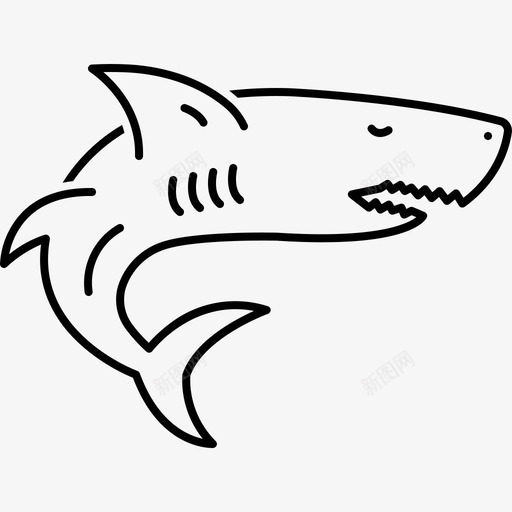 鲨鱼攻击性危险svg_新图网 https://ixintu.com 鲨鱼 攻击性 危险 大型 食肉 动物