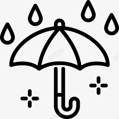 伞气候雨图标