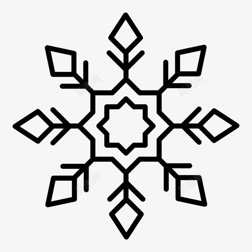 雪花冰冻冰svg_新图网 https://ixintu.com 雪花 冰冻 冻冰 冬天