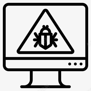 计算机病毒计算机错误计算机恶意软件图标