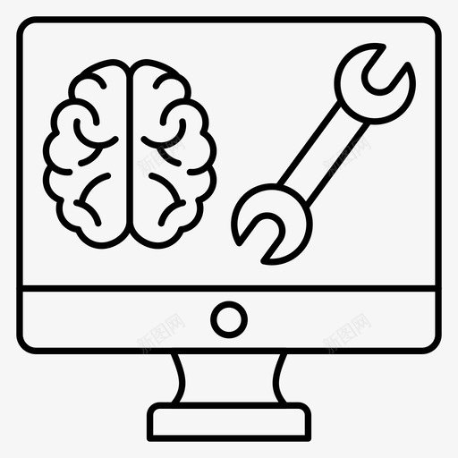 大脑修复液晶显示器svg_新图网 https://ixintu.com 大脑 修复 液晶 液晶显示 显示器 维修 设置 项目管理 第卷