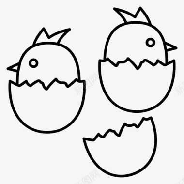 鸡动物蛋图标