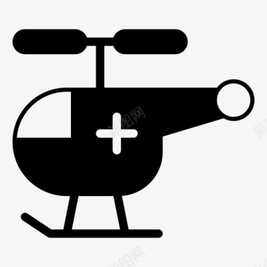 空中救护车医疗保健医院图标