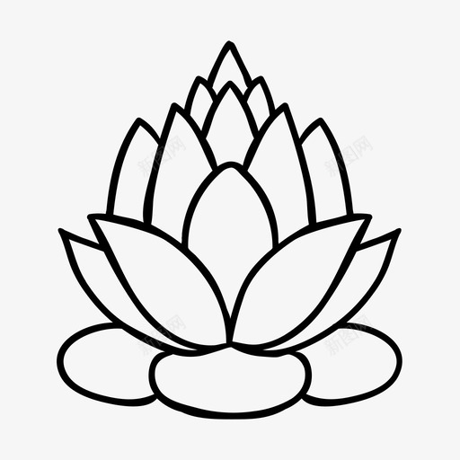 莲花中国新年svg_新图网 https://ixintu.com 莲花 中国 新年 植物