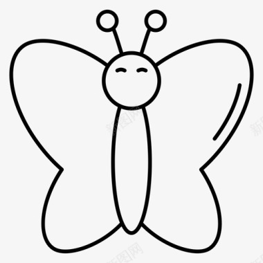 蝴蝶美丽蜜蜂图标