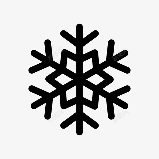 冬季寒冷天气预报svg_新图网 https://ixintu.com 天气预报 冬季 寒冷 雪花 天气