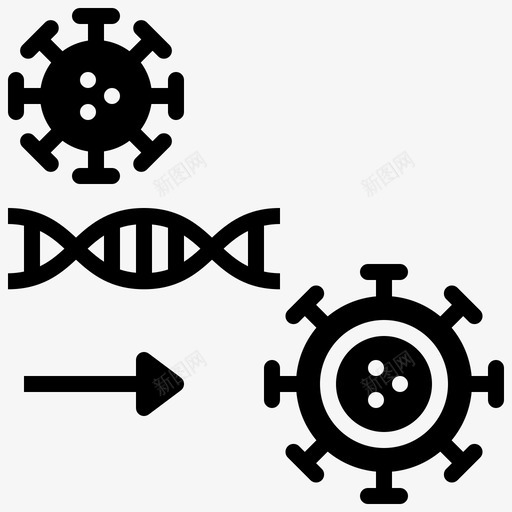 突变dna细菌svg_新图网 https://ixintu.com 突变 细菌 病原体 病毒 疾病 传播