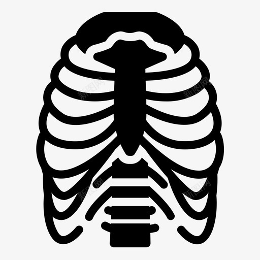 肋骨生物学健康svg_新图网 https://ixintu.com 人体 健康 健康人 器官 生物学 肋骨 胸骨