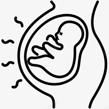 流产妊娠婴儿影响图标