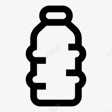 塑料瓶瓶装水可回收图标
