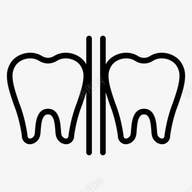 齿隙牙科牙医图标