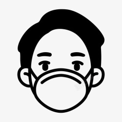 口罩戴法戴口罩过敏冠状病毒19高清图片