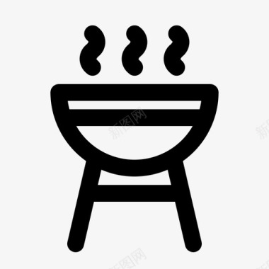 木炭烤架烤肉烤架图标