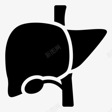 肝脏生物学健康图标