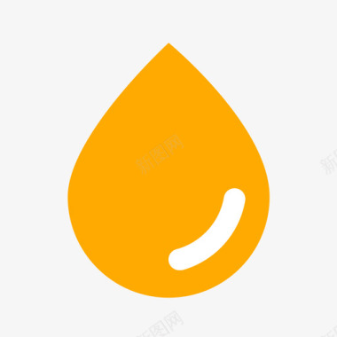 水滴橙色图标