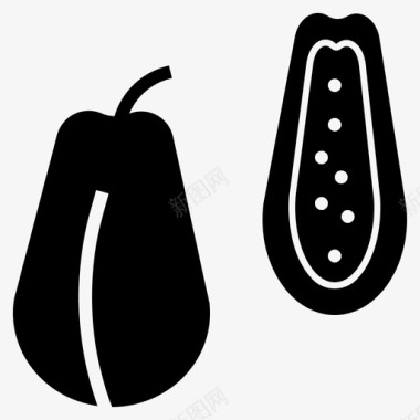 木瓜药草蔬菜图标