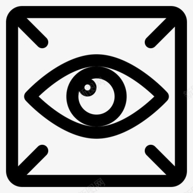 眼睛扫描仪网络安全加密图标