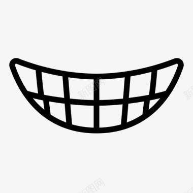 微笑牙齿健康的口腔图标