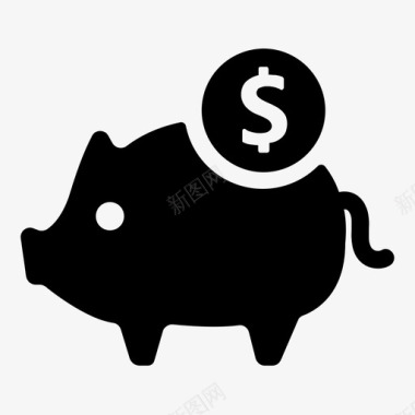 小猪银行金融储蓄图标