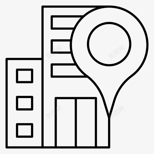 gps建筑物位置svg_新图网 https://ixintu.com 地图 建筑物 位置 导航 航线 详细 说明