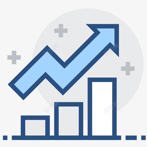 上升走势股票基金金融理财svg_新图网 https://ixintu.com 上升 圆润 基金 填充 扁平 理财 简约 箭头涨价 精美 股票 走势 金融