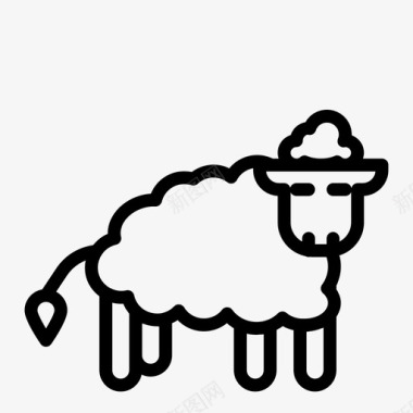 羊动物谷仓图标