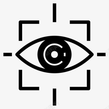 眼睛传感器扫描技术图标