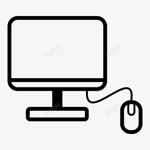 电脑桌面鼠标svg_新图网 https://ixintu.com 电脑 电脑桌 桌面 鼠标 屏幕