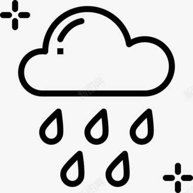 雨季气候季节图标