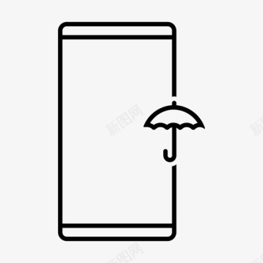 雨伞白天手机图标