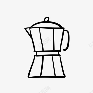咖啡壶饮料咖啡因图标