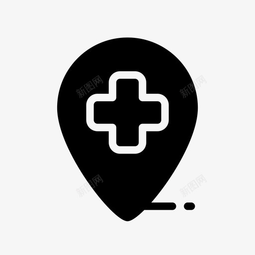 诊所位置医院地图svg_新图网 https://ixintu.com 诊所 位置 医院 地图 医疗 实体