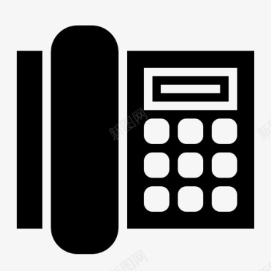 固定电话商务财务图标