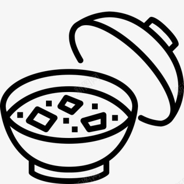味噌汤食品日本图标
