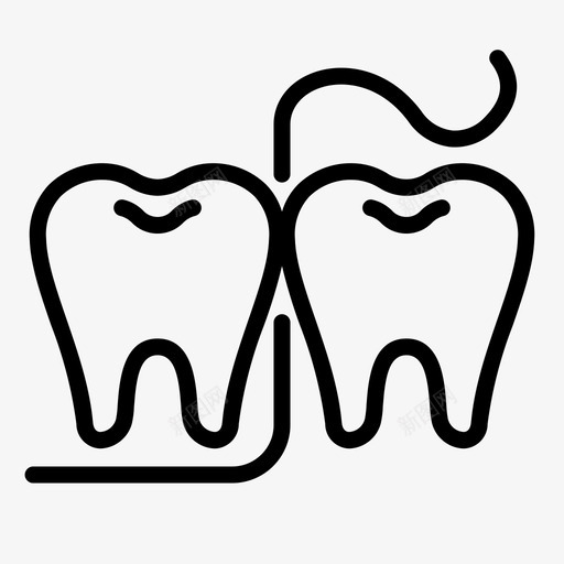 牙线清洁牙医svg_新图网 https://ixintu.com 牙线 清洁 牙医 牙齿 口腔 护理