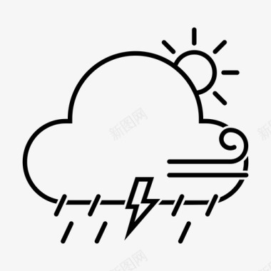 雷雨大风云天图标